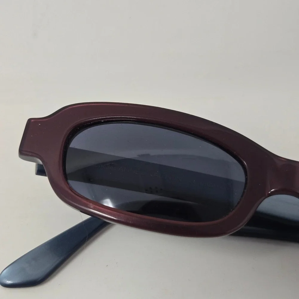 Anne et Valentin Sienne 0130 Sunglasses Burgundy Blue Made in France Oval